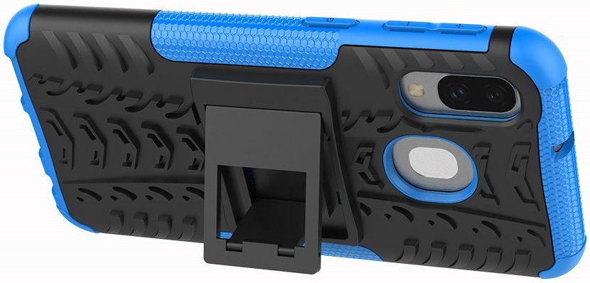 Samsung Galaxy A40 Robuust Hybride Hoesje Blauw afbeelding 5
