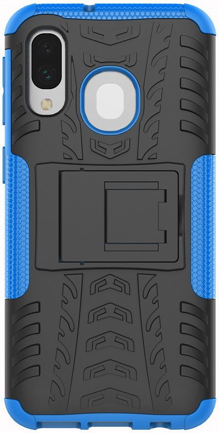 Samsung Galaxy A40 Robuust Hybride Hoesje Blauw afbeelding 6
