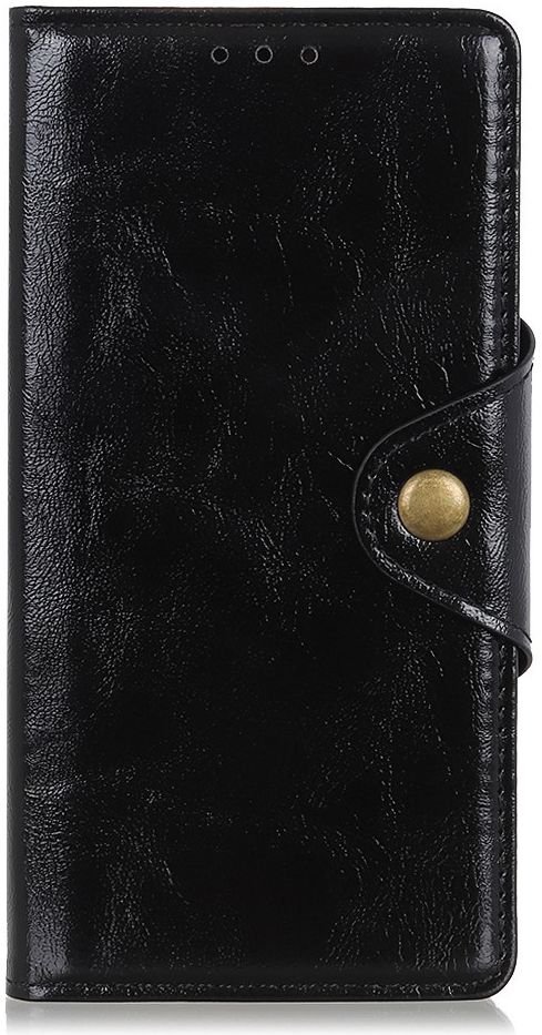 Samsung Galaxy A40 Portemonnee Knoop Hoesje Zwart afbeelding 1