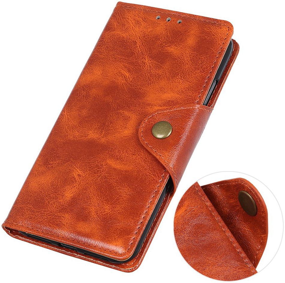 Samsung Galaxy A40 Portemonnee Knoop Hoesje Oranje afbeelding 6
