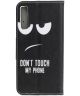 Samsung Galaxy A70 Portemonnee Print Hoesje Don't Touch My Phone