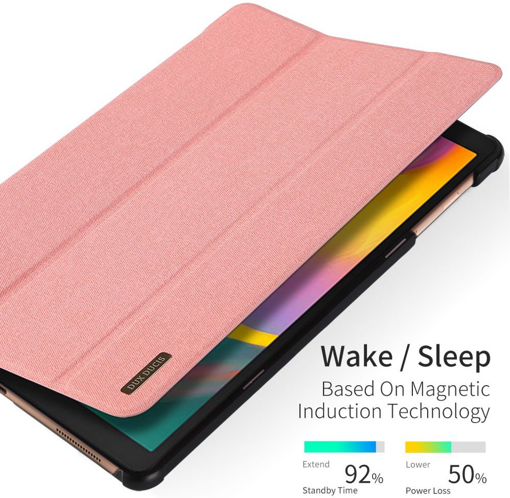 Dux Ducis Samsung Galaxy Tab A 10.1 (2019) Tri-fold Hoes Roze afbeelding 5