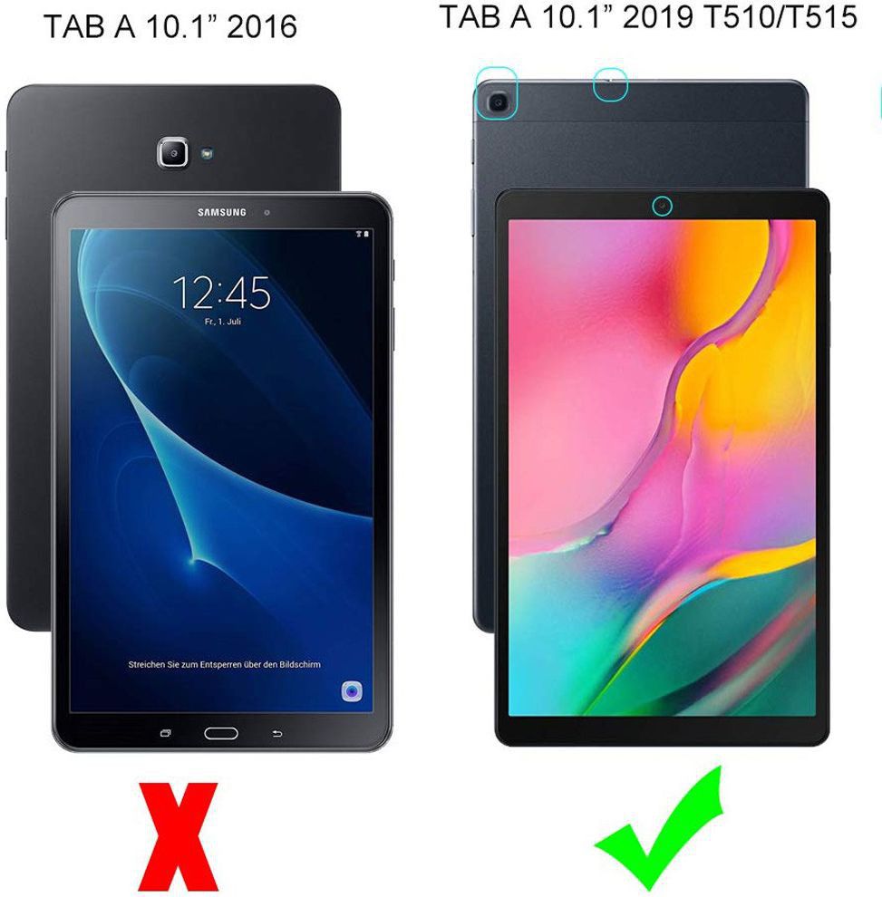Dux Ducis Samsung Galaxy Tab A 10.1 (2019) Tri-fold Hoes Blauw afbeelding 14