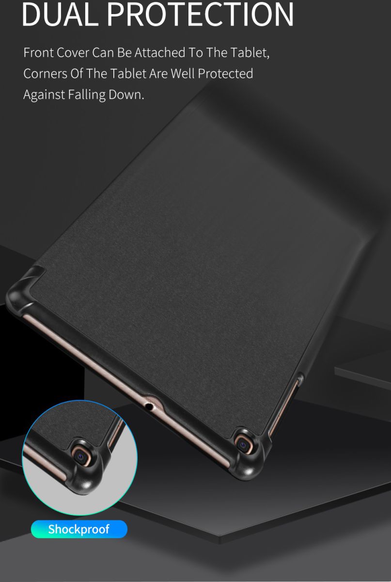 Dux Ducis Samsung Galaxy Tab A 10.1 (2019) Tri-fold Hoes Blauw afbeelding 10