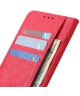Samsung Galaxy A50 Book Case Hoesje Wallet Stand Kunst Leer Rood