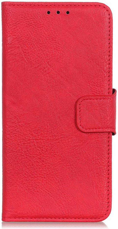 Samsung Galaxy A50 Book Case Hoesje Wallet Stand Kunst Leer Rood afbeelding 2