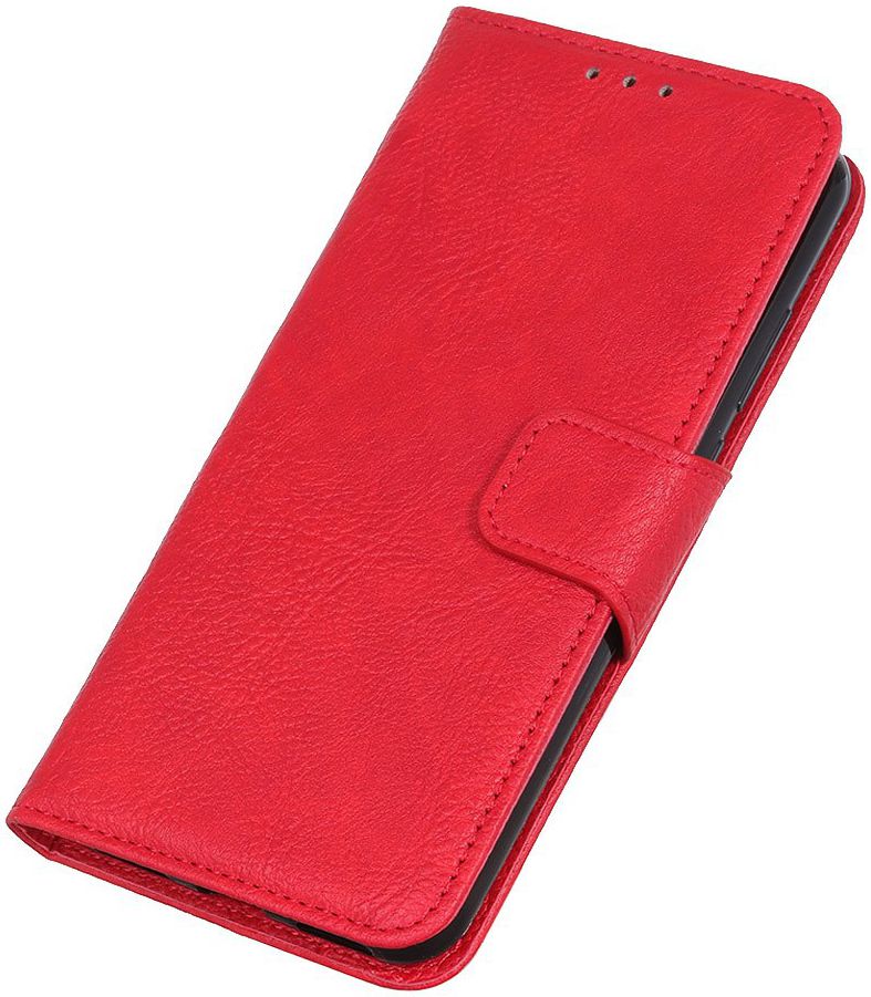Samsung Galaxy A50 Book Case Hoesje Wallet Stand Kunst Leer Rood afbeelding 6