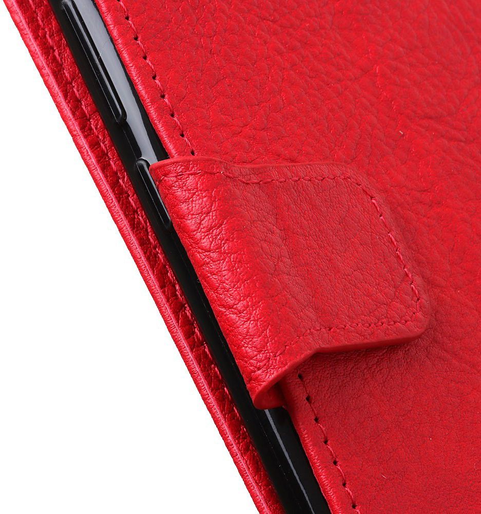 Samsung Galaxy A50 Book Case Hoesje Wallet Stand Kunst Leer Rood afbeelding 8