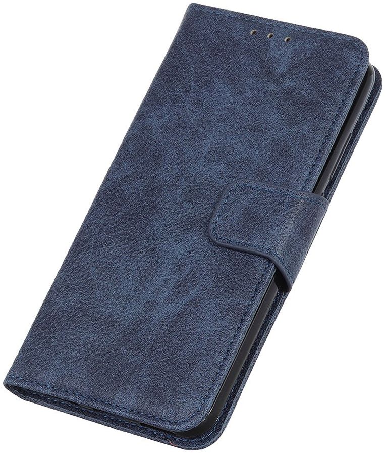 Samsung Galaxy A50 Book Case Hoesje Wallet Stand Kunst Leer Blauw afbeelding 6