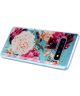 Samsung Galaxy S10 Plus Glitter TPU Hoesje met Print Elegant Flowers
