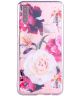 Samsung Galaxy A7 (2018) Glitter TPU Hoesje met Print Elegant Flowers