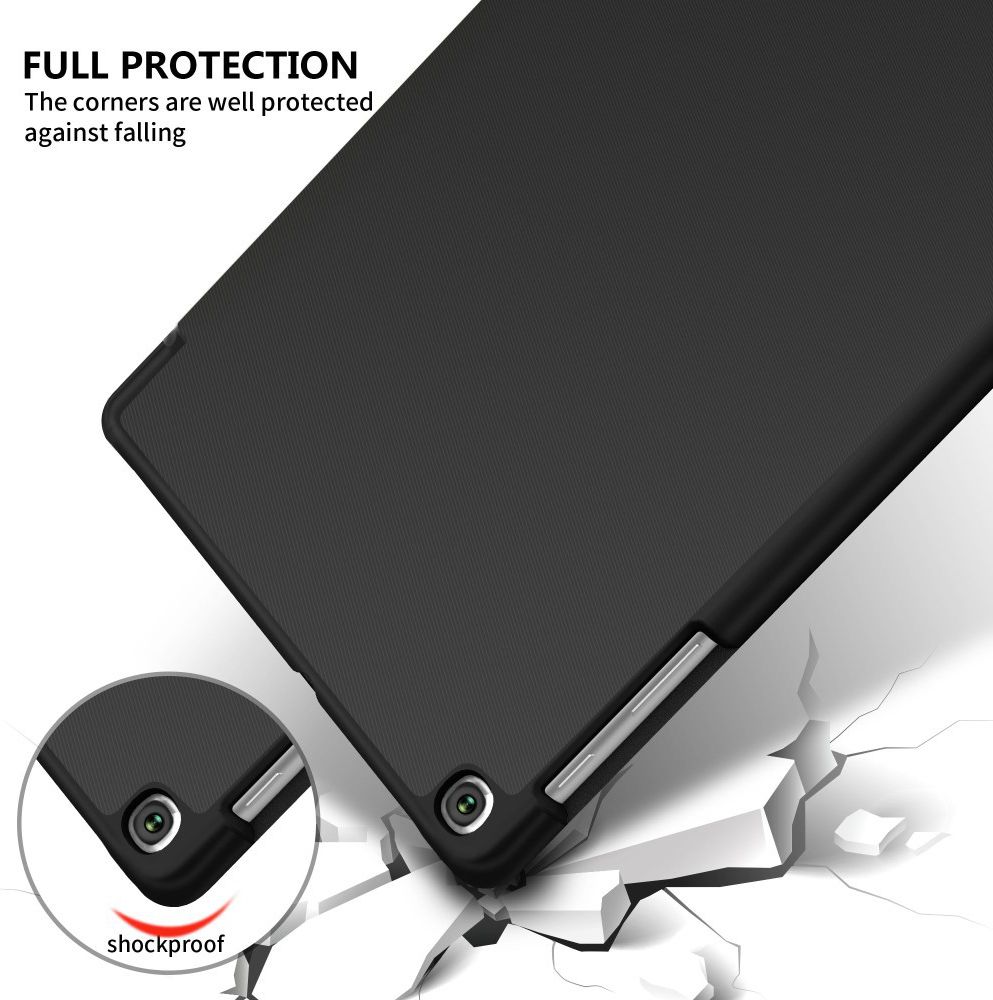 Samsung Galaxy Tab A 10.1 (2019) Tri-fold Hoes Zwart afbeelding 4