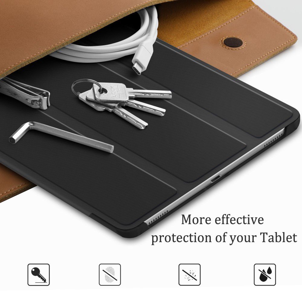 Samsung Galaxy Tab A 10.1 (2019) Tri-fold Hoes Zwart afbeelding 5