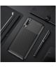 Samsung Galaxy A70 Siliconen Carbon Hoesje Rood