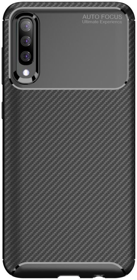 Samsung Galaxy A70 Siliconen Carbon Hoesje Rood afbeelding 6