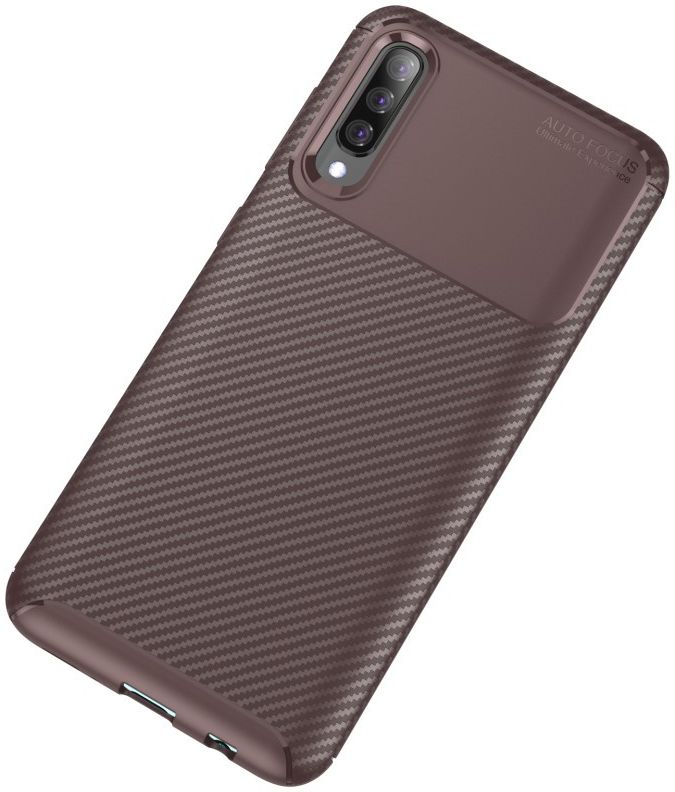 Samsung Galaxy A50 Hoesje Geborsteld Carbon Brons afbeelding 2