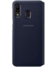 Samsung Galaxy A20E Wallet Cover Zwart/Blauw