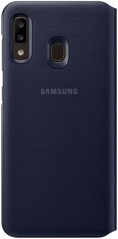 Origineel Samsung Galaxy A20E Hoesje Wallet Cover Zwart/Blauw afbeelding 4