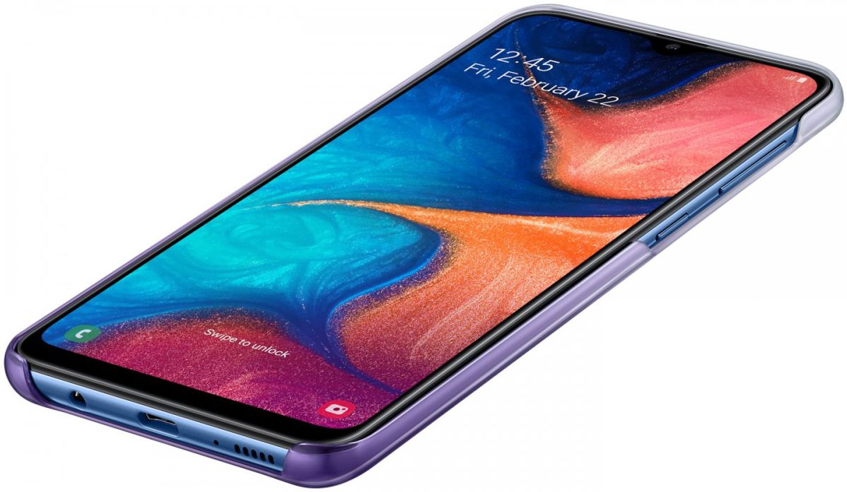Origineel Samsung Galaxy A20E Hoesje Gradation Cover Paars afbeelding 5