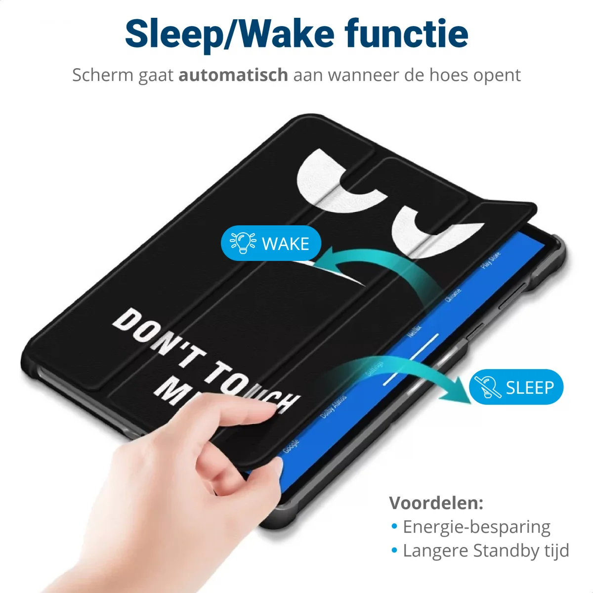 Samsung Galaxy Tab A 10.1 (2019) Tri-fold Hoes Don&#039;t Touch My Pad afbeelding 7