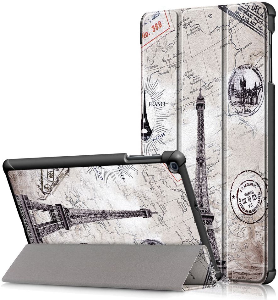 Samsung Galaxy Tab A 10.1 (2019) Tri-fold Hoes Eiffeltoren afbeelding 1