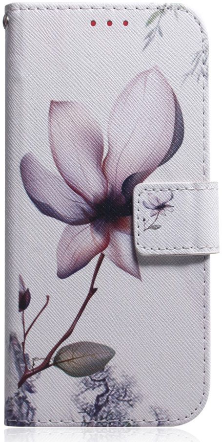Huawei P30 Portemonnee Hoesje met Print Bloem afbeelding 4
