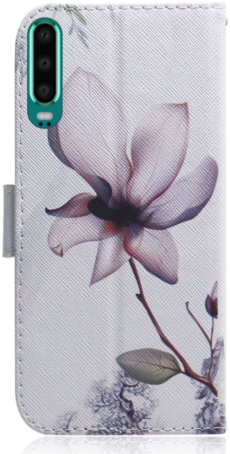 Huawei P30 Portemonnee Hoesje met Print Bloem afbeelding 5