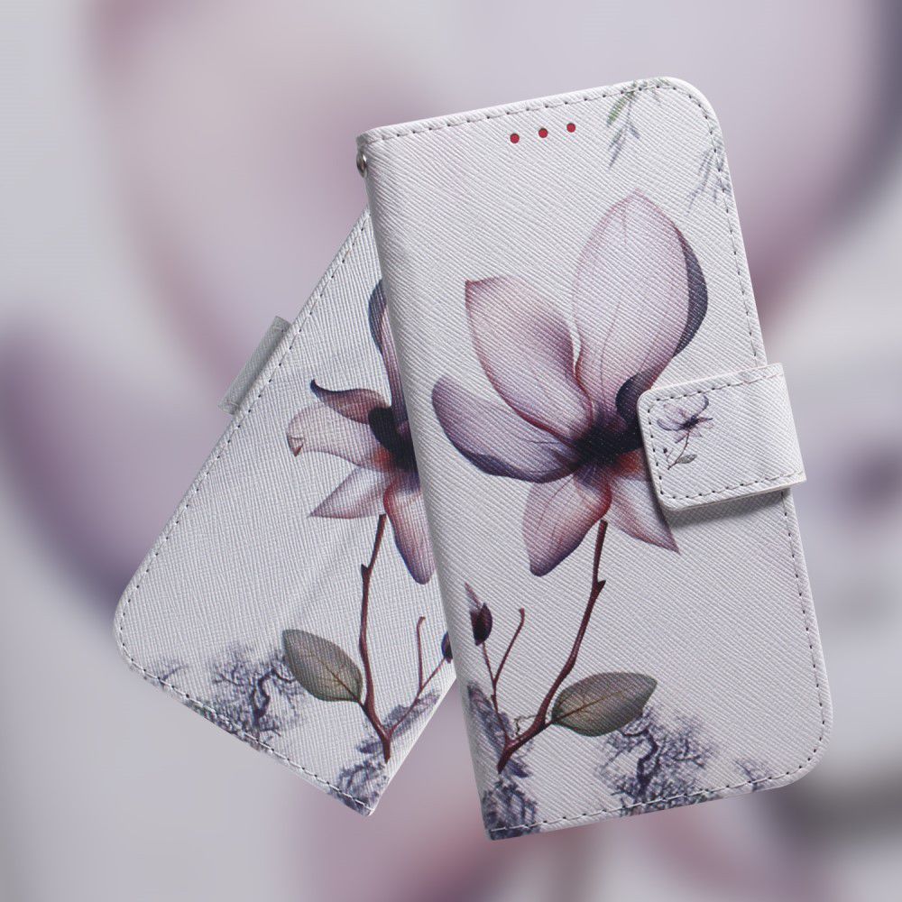 Huawei P30 Portemonnee Hoesje met Print Bloem afbeelding 9