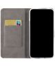 Samsung Galaxy A50 Book Case Hoesje Soft Canvas Wallet Khaki
