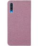 Samsung Galaxy A70 Soft Canvas Portemonnee Hoesje Roze