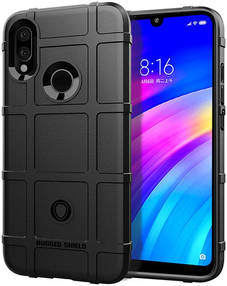 Xiaomi Redmi 7 Rugged Armor Hoesje Zwart afbeelding 1