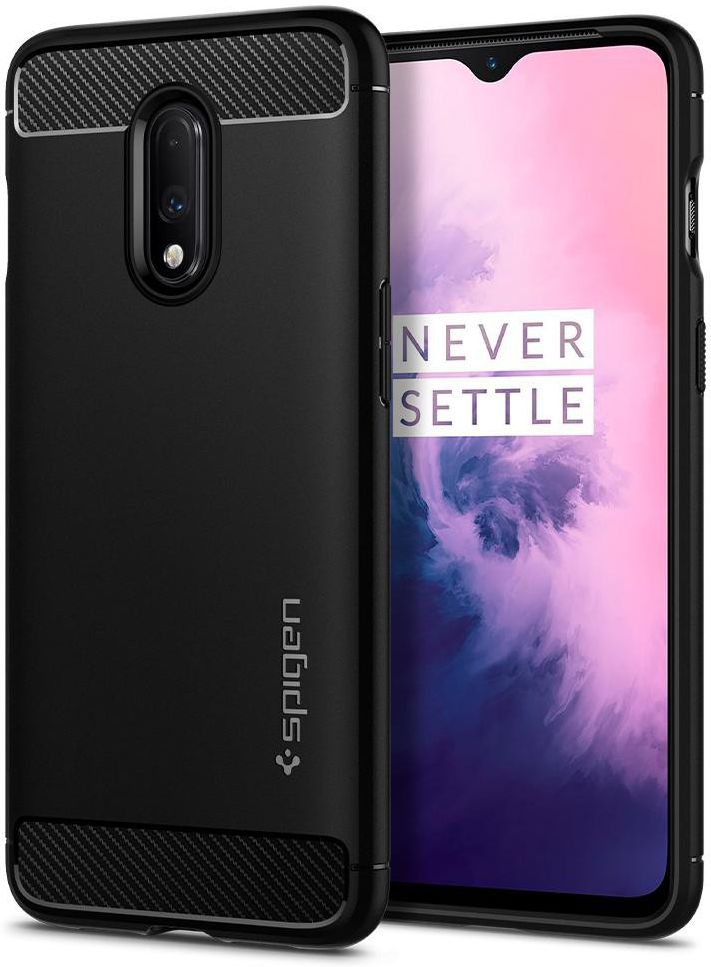 Spigen Rugged Armor OnePlus 7 Hoesje Zwart afbeelding 1