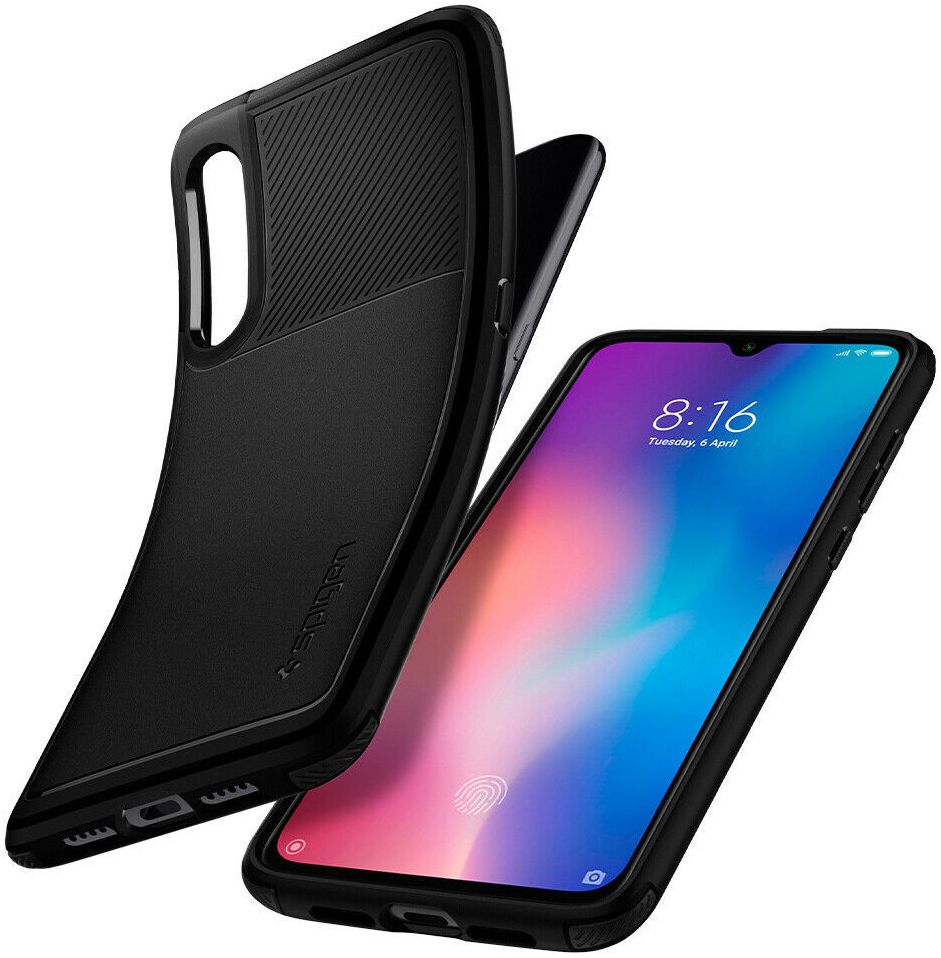 Spigen Rugged Armor Hoesje Xiaomi Mi 9 Zwart afbeelding 2