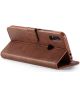 Xiaomi Redmi 7 Book Case Portemonnee Hoesje met Kaarthouder Coffee