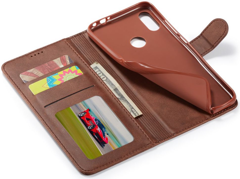 Xiaomi Redmi 7 Book Case Portemonnee Hoesje met Kaarthouder Coffee afbeelding 7