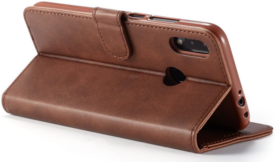 Xiaomi Redmi 7 Book Case Portemonnee Hoesje met Kaarthouder Coffee afbeelding 8