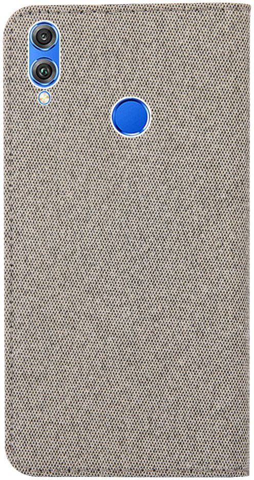 Huawei P Smart (2019) Soft Canvas Portemonnee Hoesje Khaki afbeelding 4