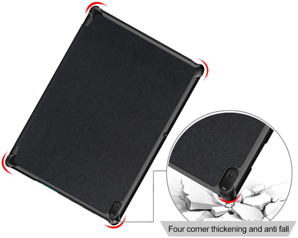Lenovo Tab E10 Tri-Fold Hoes Zwart afbeelding 6