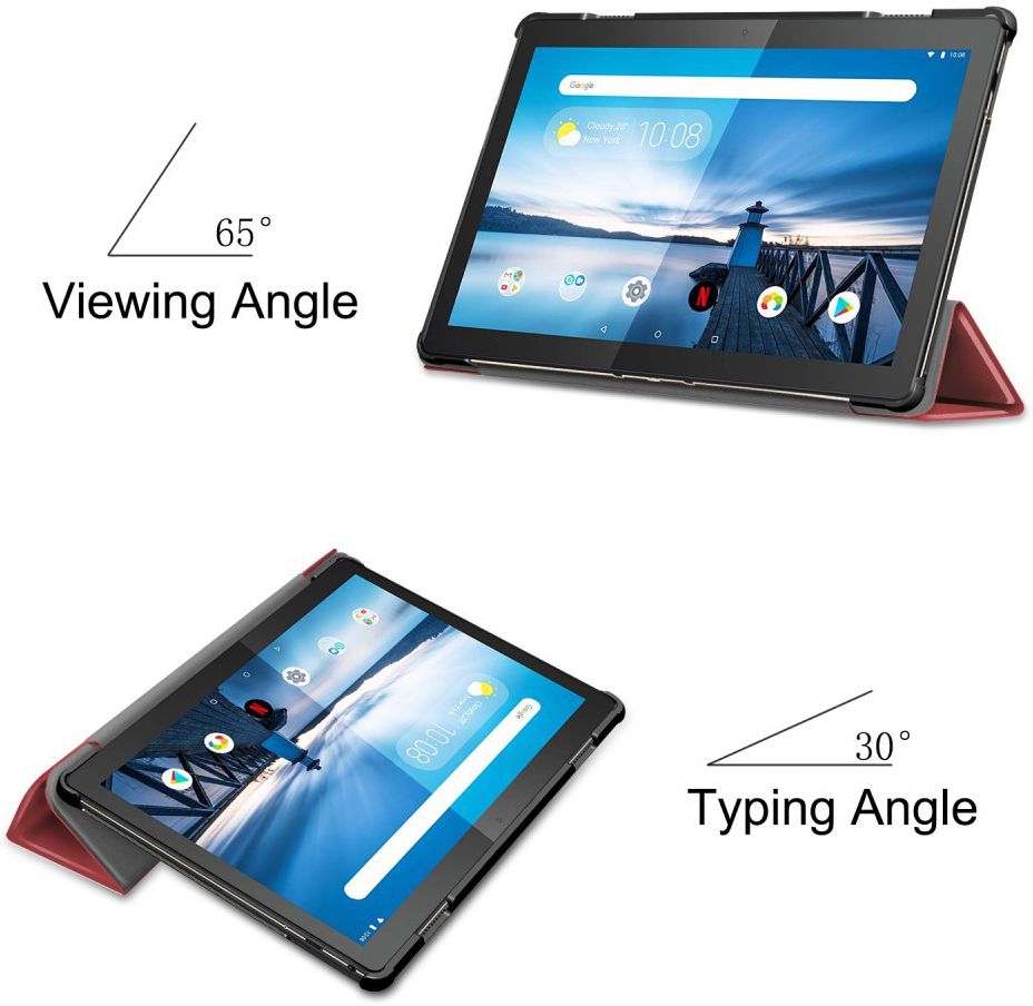 Lenovo Tab M10 (HD) Gen 1 Tri-Fold Hoes Rood afbeelding 5