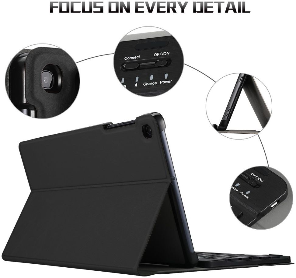 Samsung Galaxy Tab A 10.1 (2019) Hoes met Toetsenbord Zwart afbeelding 5