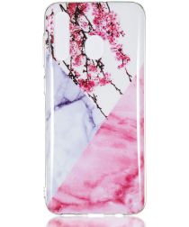 Samsung Galaxy A50 Hoesje TPU Back Cover met Marmer Print Blossom