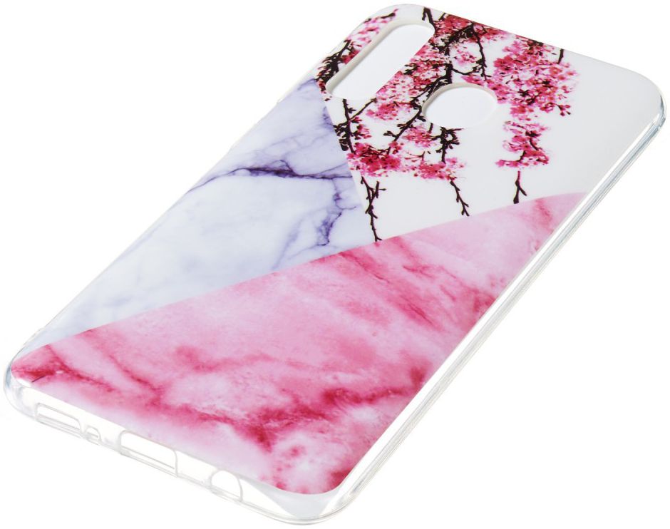 Samsung Galaxy A50 Hoesje TPU Back Cover met Marmer Print Blossom afbeelding 2