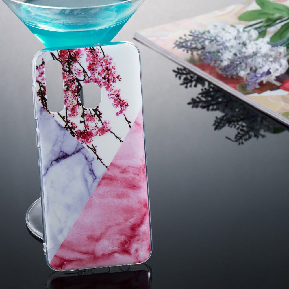 Samsung Galaxy A50 Hoesje TPU Back Cover met Marmer Print Blossom afbeelding 4
