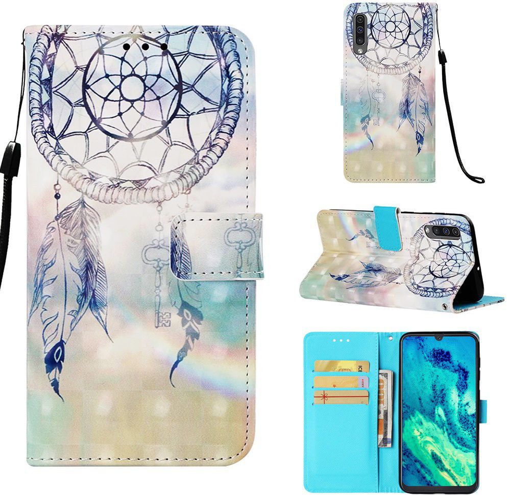 Samsung Galaxy A50 Book Case Hoesje Wallet met Dromenvanger Print afbeelding 8
