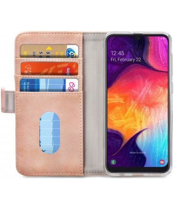 Mobilize Elite Gelly Wallet Samsung Galaxy A50 Hoesje Book Case Roze Hoesjes
