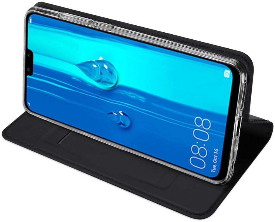 Dux Ducis Skin Pro Series Flip Hoesje Huawei P Smart Plus (2019) Zwart afbeelding 4