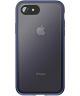 iPhone SE (2020/2022) / 8 / 7 Hoesje Transparant Hybride Zwart/Blauw