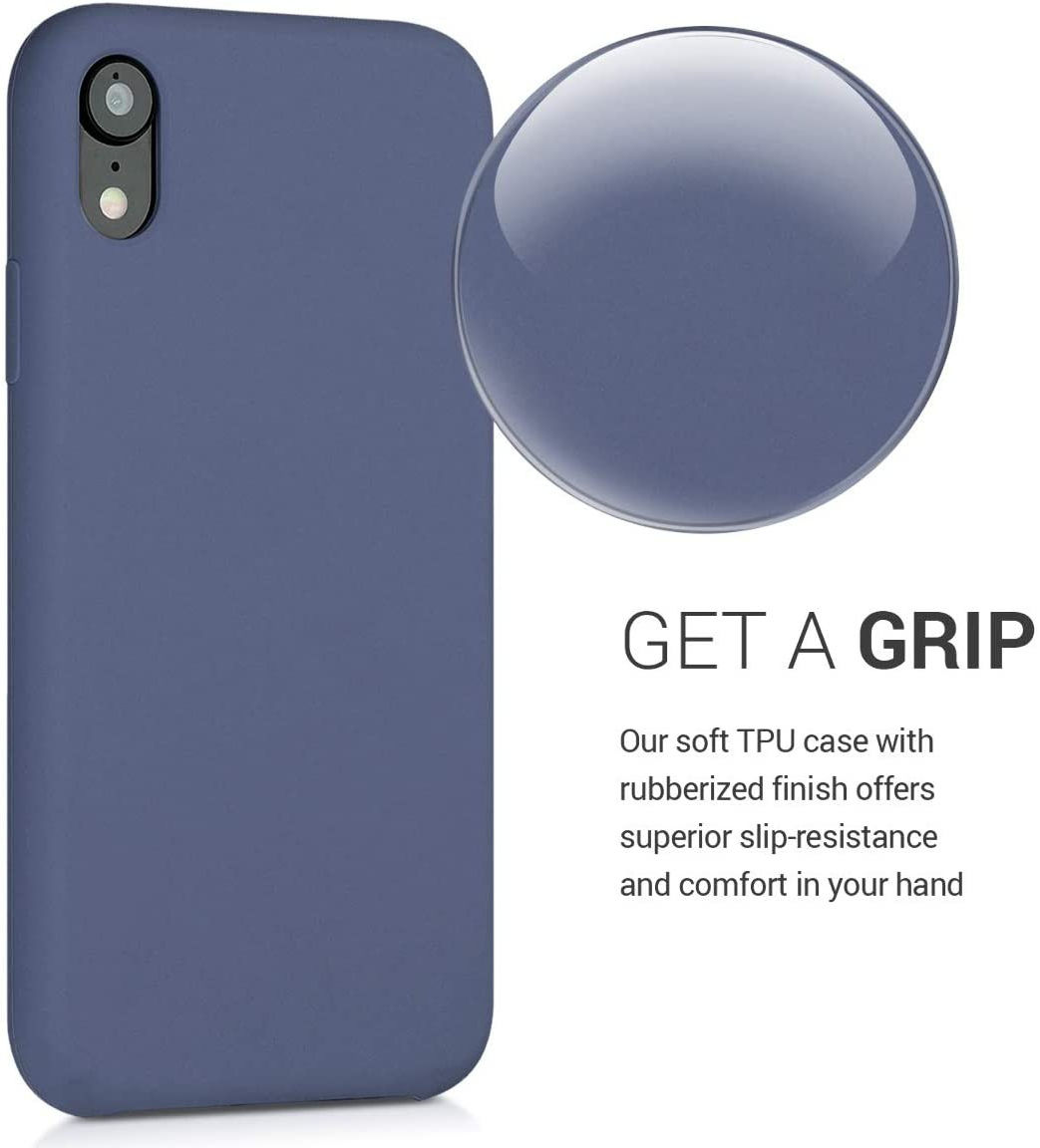 Apple iPhone XR Siliconen Hoesje Blauw afbeelding 4