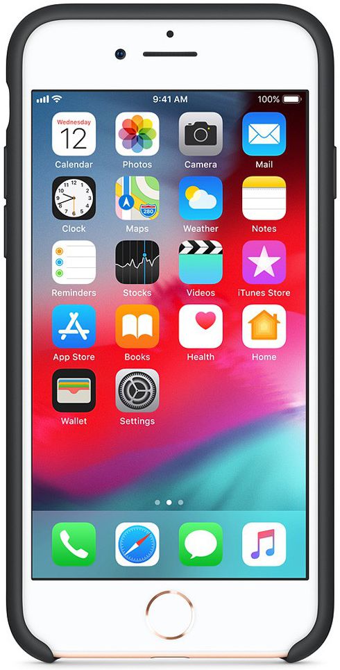 Apple iPhone 7/8 Siliconenhoesje Zwart afbeelding 4
