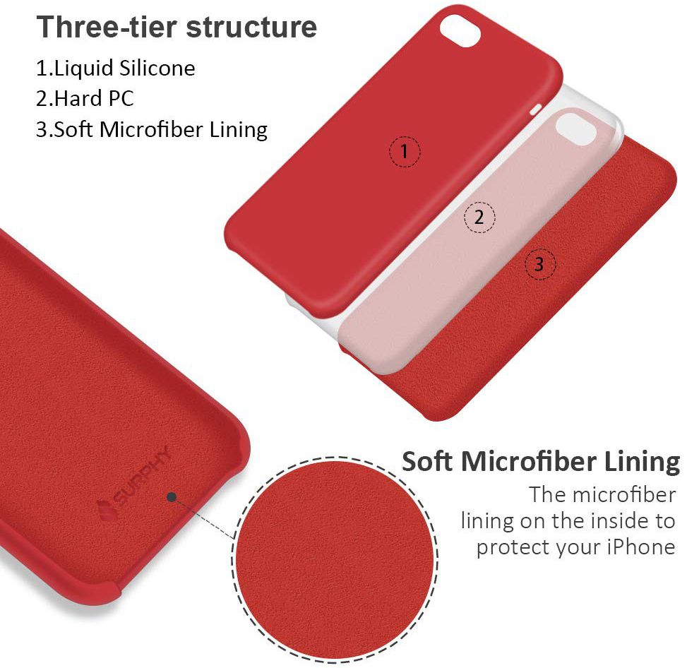 Apple iPhone 7/8 Siliconenhoesje Rood afbeelding 11
